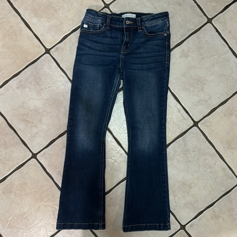 KanCan Youth Dark Wash Mid Rise Flare Girls 16